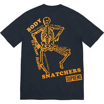 Navy Supreme Body Snatchers Tee T Shirts | Supreme 387AP